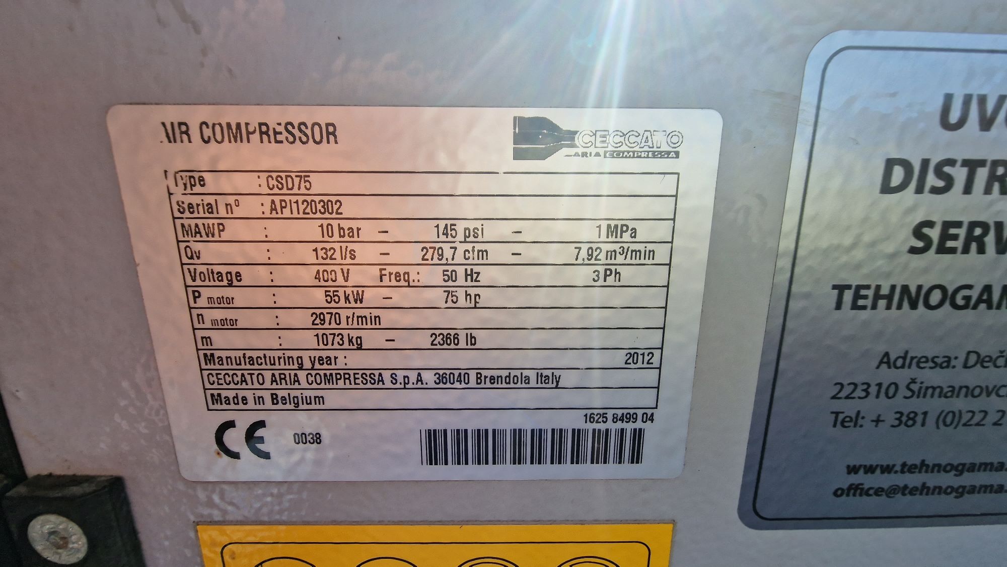 Screw compressor CECCATO CSD 75 - 55 kW (11111010151) 5
