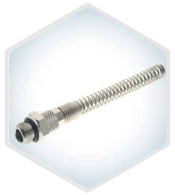 1029-STRAIGHT-MALE-ADAPTOR-WlTH-METRIC-THREAD-NUT-WITH-SPRING
