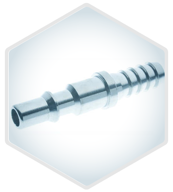 245AC Steel plug with rest for rubber hose