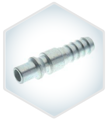 275AC Steel plug with rest for rubber hose