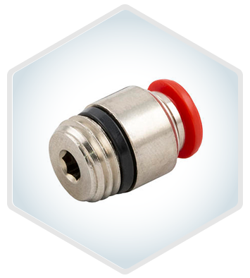 50010-Red-STRAIGHT-MALE-ADAPTOR-WITH-EXAGON-EMBEDDED
