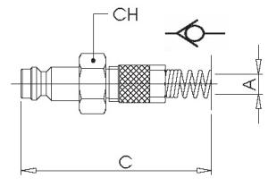 COMPRESSION SHUTTER PLUG WITH NUT AND SPRING