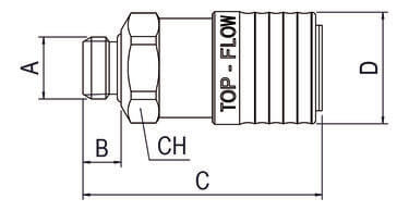 MALE CILINDRIC SOCKET WITH OR