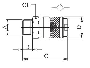 MALE SOCKET FOR SHUTTER PLUG